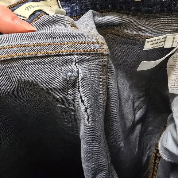 Madewell The Perfect Vintage Straight Jean stretch high rise denim size 28 - Picture 11 of 13